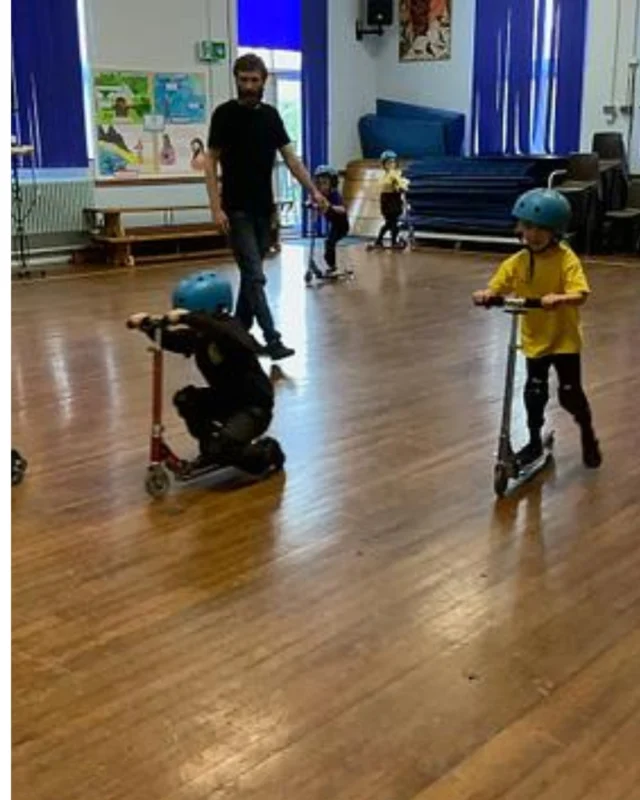 We had a great time in KS1 today, learning to use a scooter and even have a go at some tricks! #scooterworkshop #stayactive